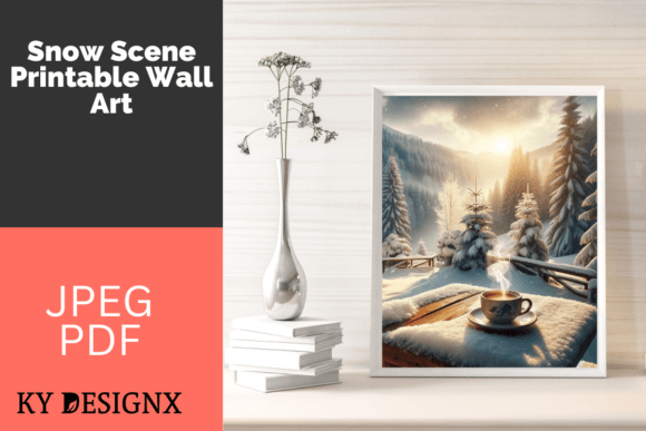 Download Snow Scene Printable Wall Art / Clip Art - Art Collection