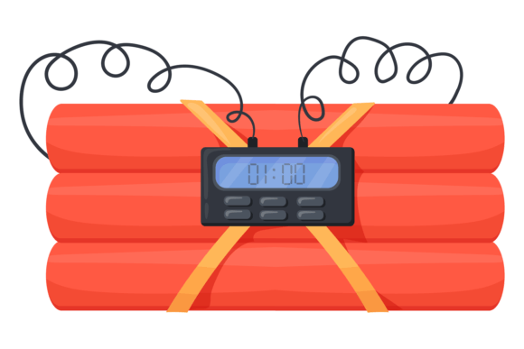 Download Bomb Cartoon Icon. Electronic Detonator - Art Collection