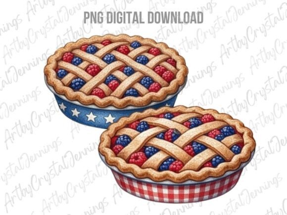 Download Patriotic Berry Pie Clipart PNG - Art Collection