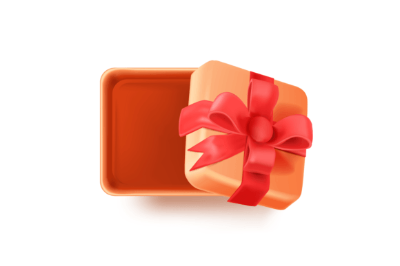 Download 3d Orange Gift Box. Top View Giftbox, Ve - Orange Collection