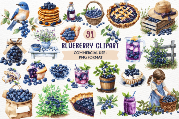 Download Watercolor Blueberry PNG Berry Clipart - Art Collection