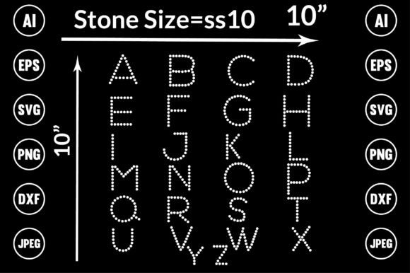 Download Alphabet Rhinestone Templates Design - Templates design Collection