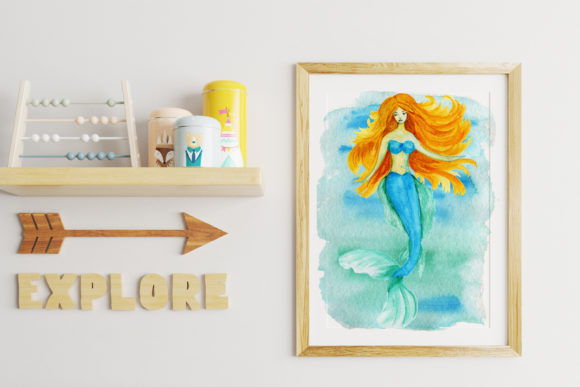 Download Mermaid Printable Wall Art,Nursery Decor - Art Collection