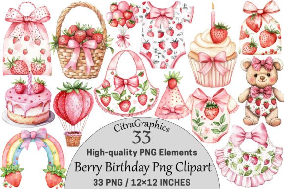 Download Berry Birthday Clipart. - Art Collection
