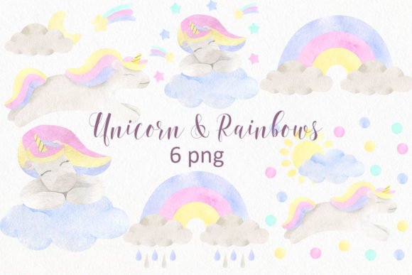 Download Unicorn &amp; Rainbows Clipart - Art Collection