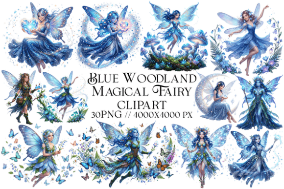 Download Blue Woodland Magical Fairy Clipart - Art Collection