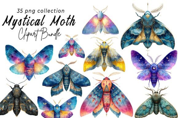 Download Watercolour Mystical Moth Clipart - Art Collection