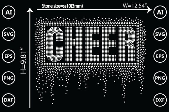 Download ( Cheer ) Rhinestone Templates Design, - Templates design Collection