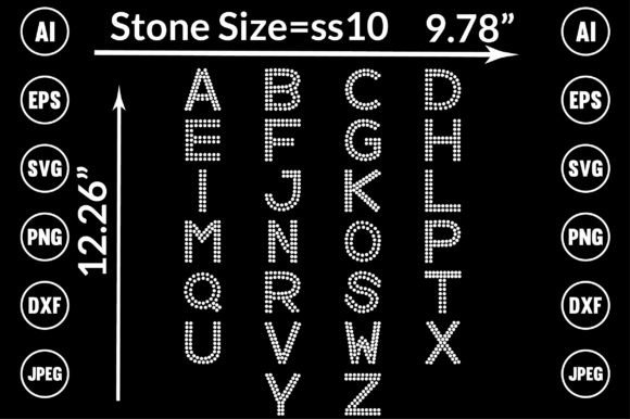 Download Alphabet Rhinestone Templates Design - Templates design Collection
