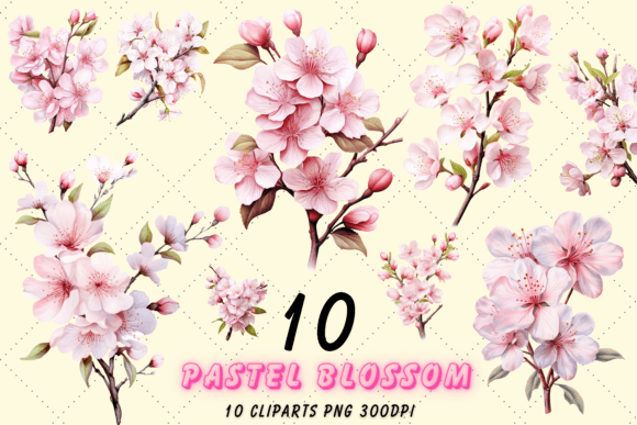 Download Pastel Cherry Blossom Clipart | Spring - Art Collection
