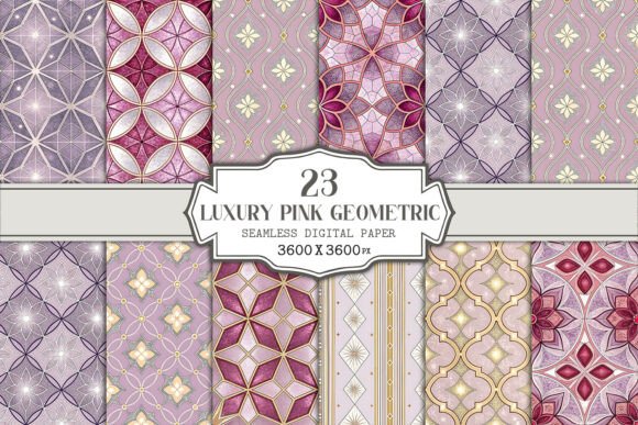 Luxury Pink Geometric Seamless Pattern - Download Now