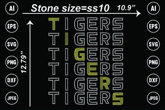 Download (Tiger ) Rhinestone Templates Design, - Templates design Collection