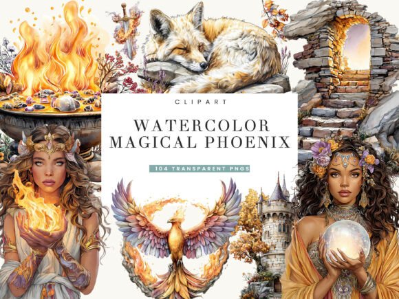 Download Watercolor Magical Phoenix Clipart - Art Collection