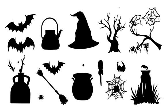 Download Spooky Silhouette Vector Element Set - Premium Resources