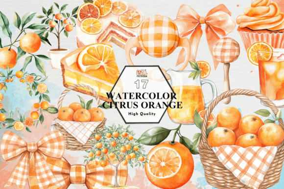 Download Watercolor Citrus Orange Clipart PNG - Art Collection