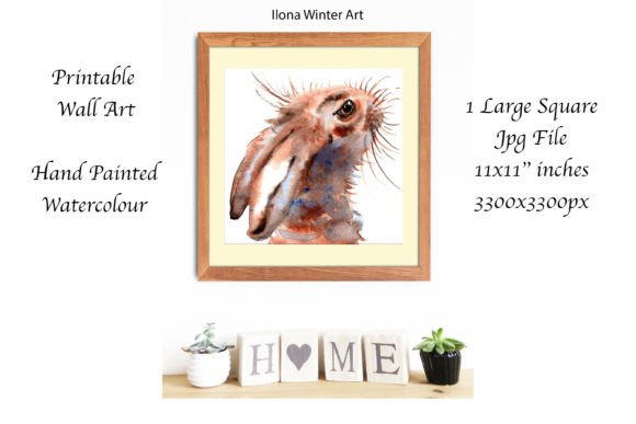 Download Watercolor Hare Printable Wall Art - Art Collection