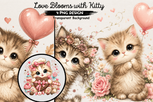Download Kitty in Pink Blossom,Clipart PNG,Kitten - Art Collection